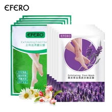 Efero 2 пары = 4 шт отшелушивающая маска для ног удаление мертвых пилинг для кожи Маска Мягкая и гладкая нежная маска для пилинга ступней носок для педикюра
