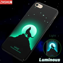 ZHSHUM 3D Touch Luminous Case for Iphone 6 6S 7 8 X Pattern Phone Case Back Cover for Iphone 6 6S Plus iphone 7 Plus S Case deer ikki s pattern protective tpu back case for iphone 6 4 7 blue