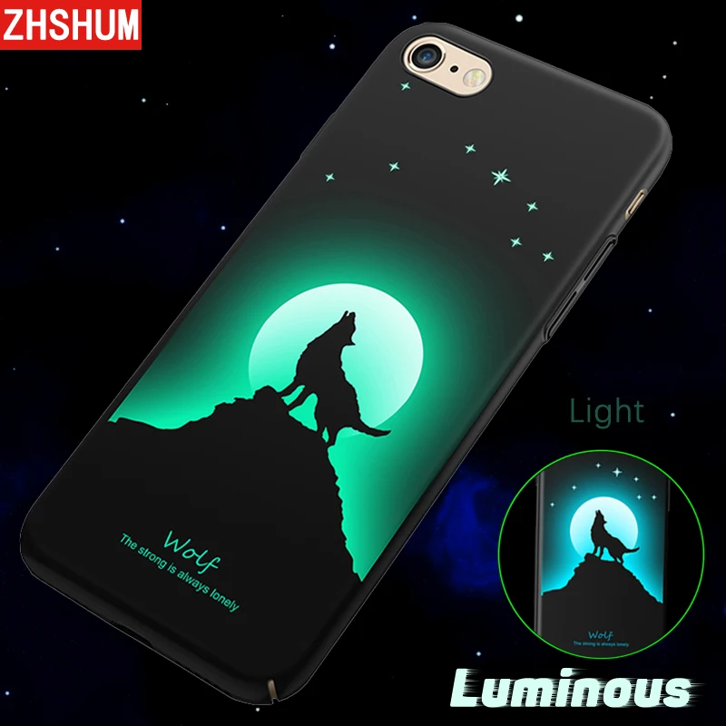 ZHSHUM 3D сенсорный светящийся чехол для iphone 6 6S 7 8 X узор телефона задняя крышка Plus S с