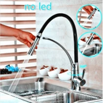 

Chrome Pull Down Kitchen Faucet Cold Hot Water Single Handle Mixer Tap