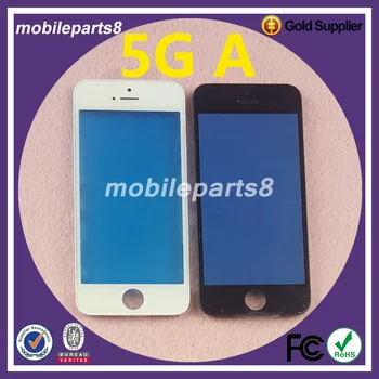 

100pcs/lot DHL free shipping Glass with frame for iPhone 5&5C&5S Front Screen Outer Glass with frame Replacement Black or White