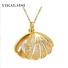 YIKALAISI жемчужное ожерелье жемчужное колье ювелирные изделия натуральный жемчуг Подвески Морская раковина 925 пробы серебряные ювелирные изделия для женщин подарок
