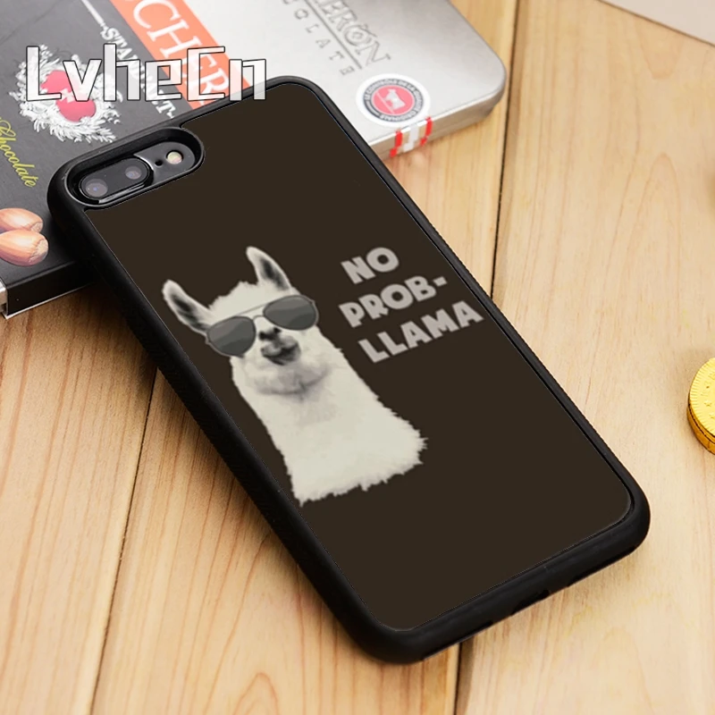 

LvheCn Pro Lama Llama Alpacas Animal Phone Case Cover For iPhone 4 5 5s SE 5C 6 6s 7 8 10 X Samsung Galaxy S6 S7 edge S8 S9 plus