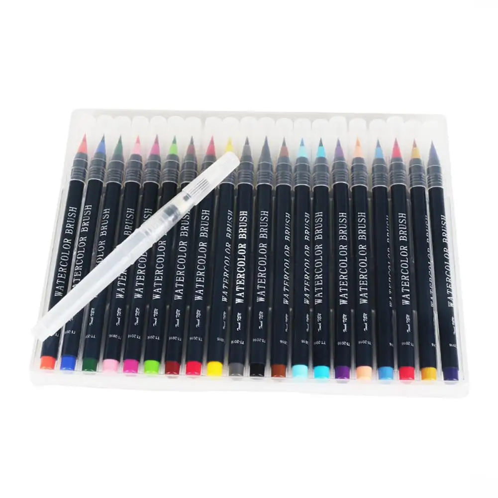 

New 20 Colors Soft Tip Watercolor Brush Pen Painting Marker Drawing Calligraphy Tool