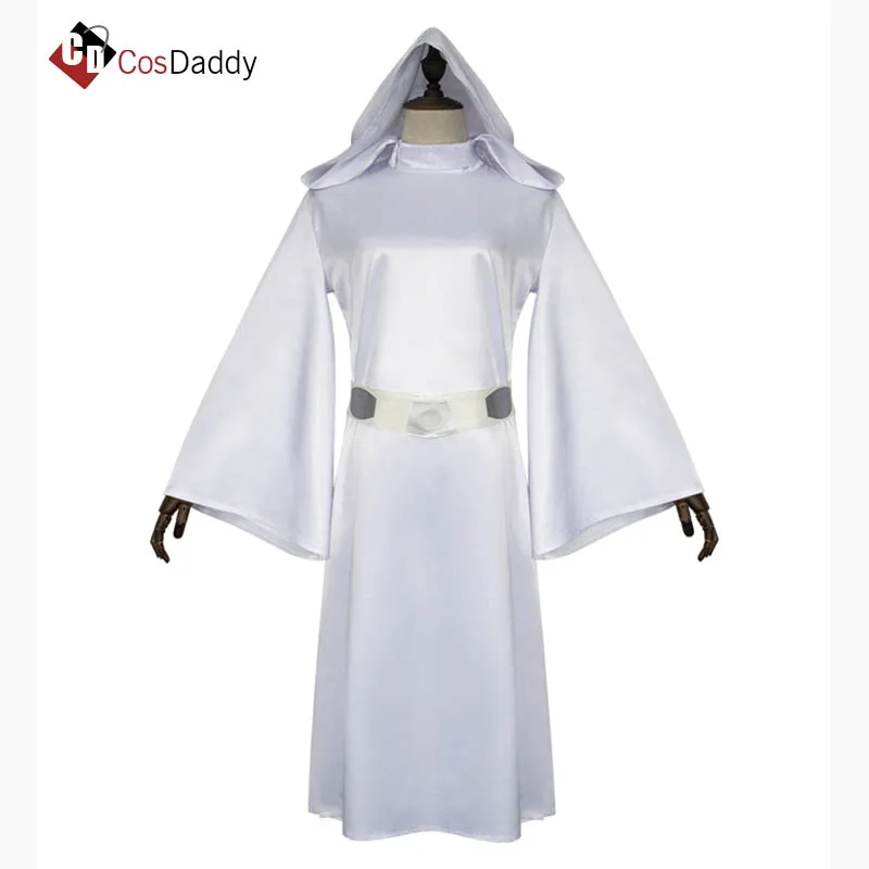 

Star Wars Leia Cosplay costume hot movie SW white clothes CosDaddy
