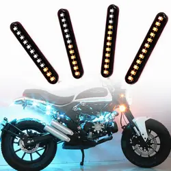 2 шт. 12 Светодиодный стример мигающий свет мотоцикл Включите индикаторы мигалка Moto задние фонари сигнальные лампы мотоциклетные Декор