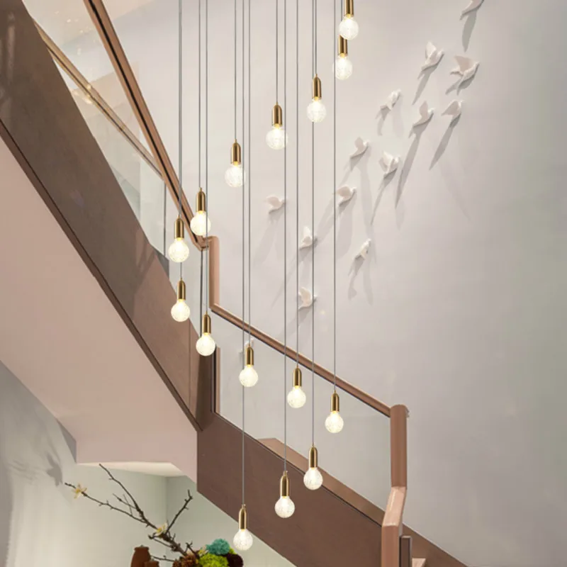 

Customized post-modern stair light villa duplex building rotating personality creative simple Pendant Lights wf4241406