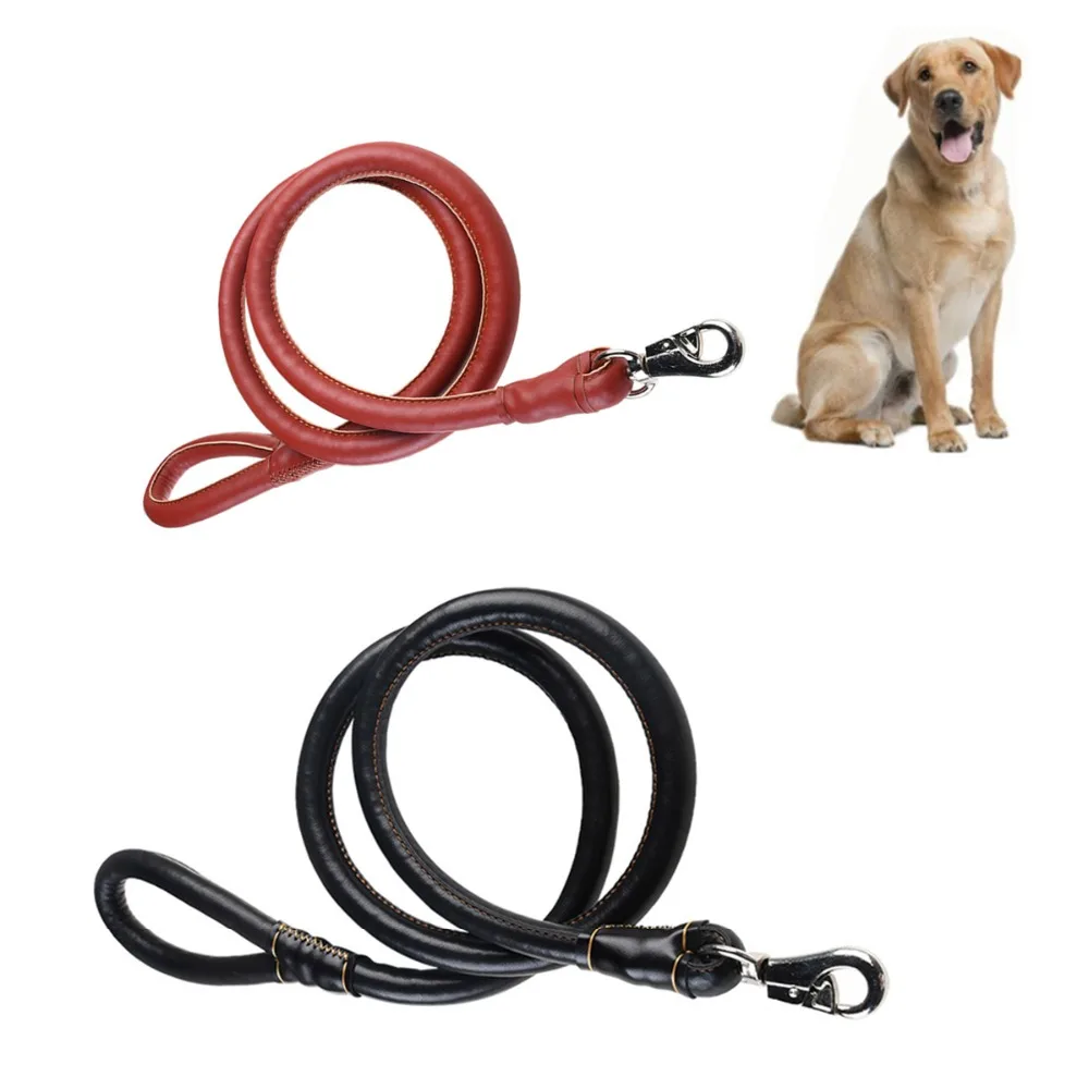 A53 New PU Leather Pet Dog Leashes 180CM Large Dog Training Leash Lead