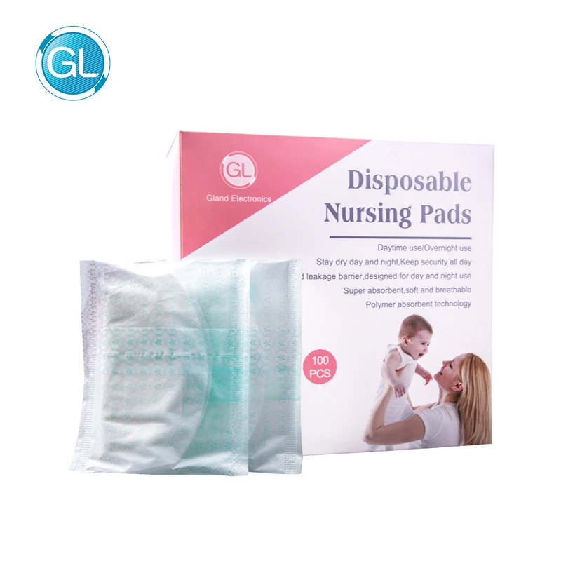 

GL 100pcs/lot Breast Pads Separate Packaging Soft Cotton Pads Nurse Disposable Eco-friendly Breast Pads In Nursing Pads For Mum