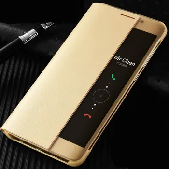 

For Huawei Mate 9 Pro Case Flip Cover PU Leather Smart Window View Phone Cases For Huawei Mate9 Porsche Design Holster Sleeve