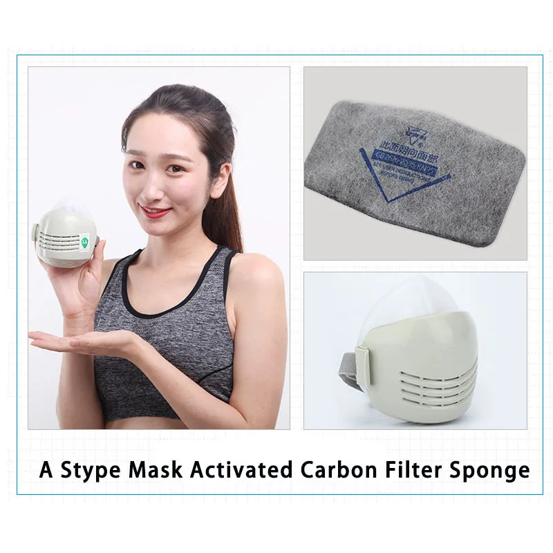 20pcs Chemical Anti-Dust Paint Respirator Welding Safety Mask Industrial Gas Mask Activated Carbon Filters