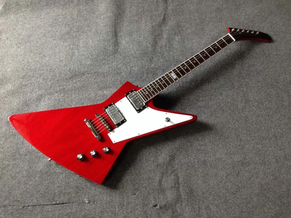 Heavy Metal Electric Guitar Electric Guitar Trans Red Color mahogany