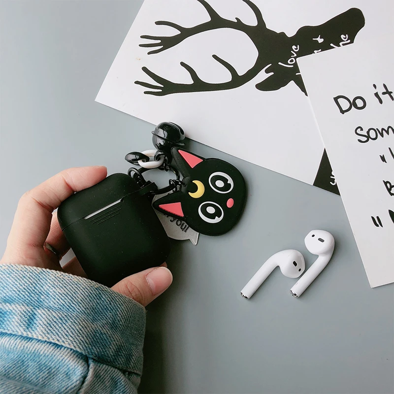 Силиконовый чехол для airpods с Луной Сейлор Мун Anpanman Doraemon Такаши Мураками Kaikai Kiki Rainbow брелок "Цветок"