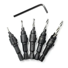 Hex Shank Drill Bits Woodworking Hole Opener Set Screw Tool Carpenter Countersink Bit Reaming Drill #5 #6 #10 #13 #16 1/4 6.35mm Hex Shank Drill Bits Woodworking Hole Opener Set Screw Tool Carpenter Countersink Bit Reaming Drill #5 #6 #10 #13 #16 1/4 6.35mm