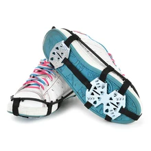 Высокое качество 24 зуба ледяной захват для обуви для женщин и мужчин Нескользящие кошки ледяной захват зажимы для ледового альпинизма