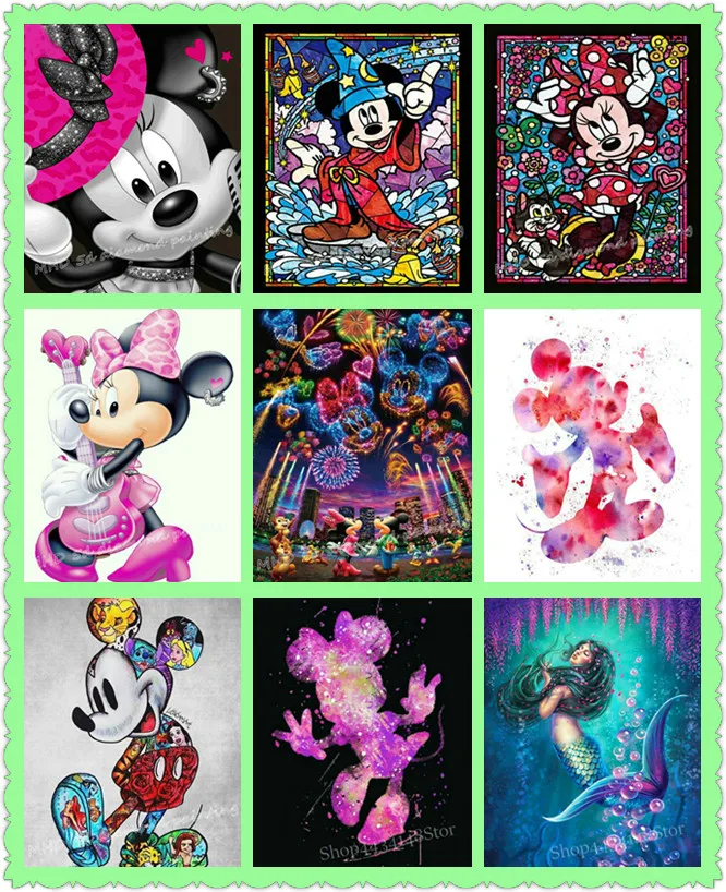 

Full square drill 5D DIY diamond painting Mickey Mouse 50x65cm 3d diamond embroidery diamond mosaic cartoon