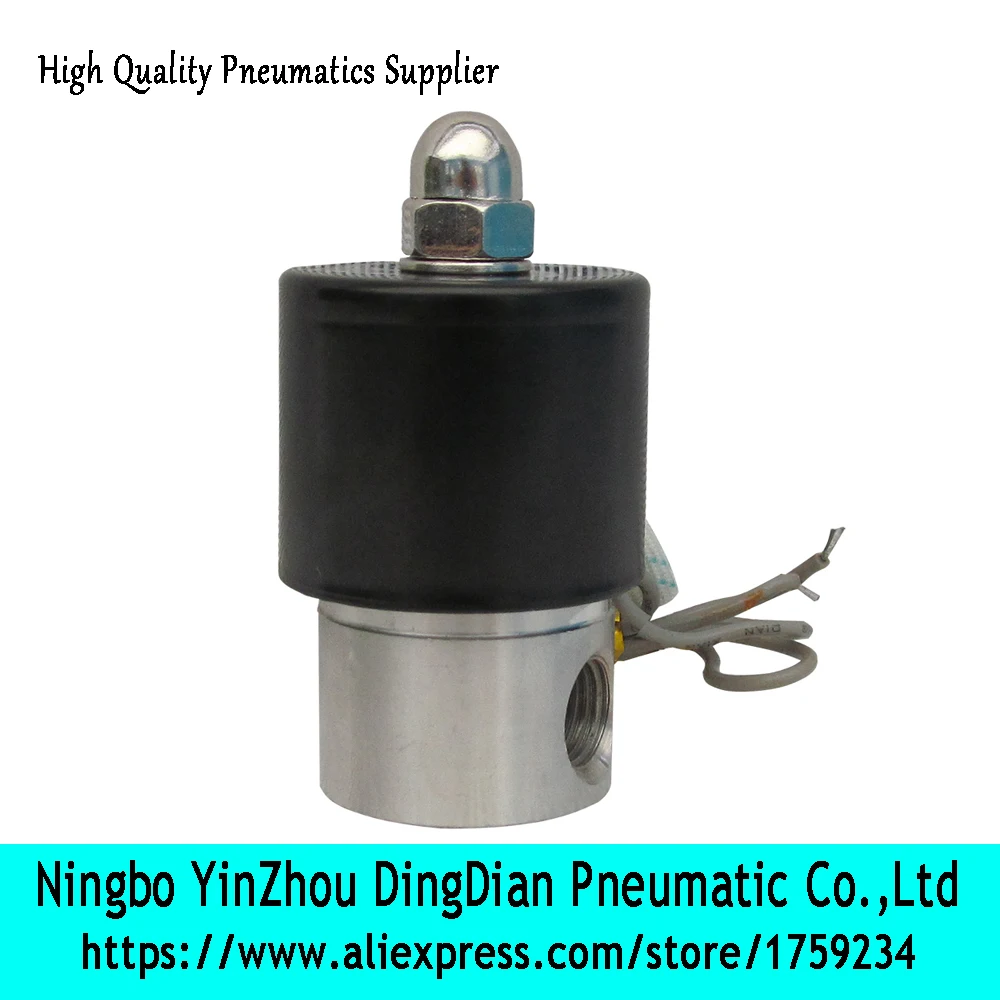 

2WB-06 1/8" stainless steel material 24v dc solenoid valve for water, air