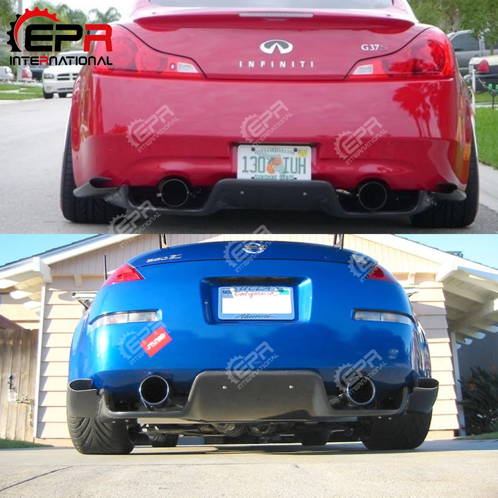 Задний диффузор из углеродного волокна для Nissan 2003 2008 Z33 350z TS подходит Infiniti G35 Coupe 2D