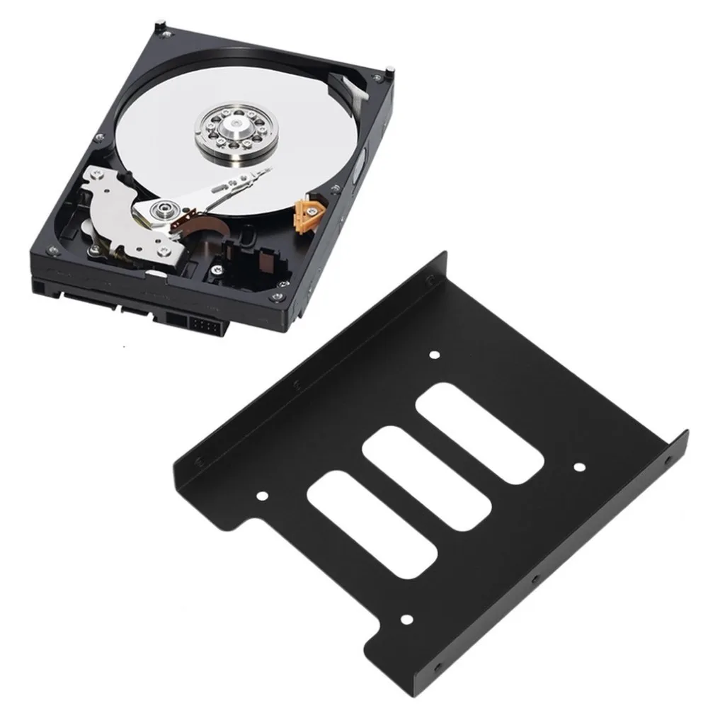 

1pc 2.5" to 3.5" SSD HDD Metal Adapter Mounting Bracket Hard Drive Holder for PC Drop Shipping