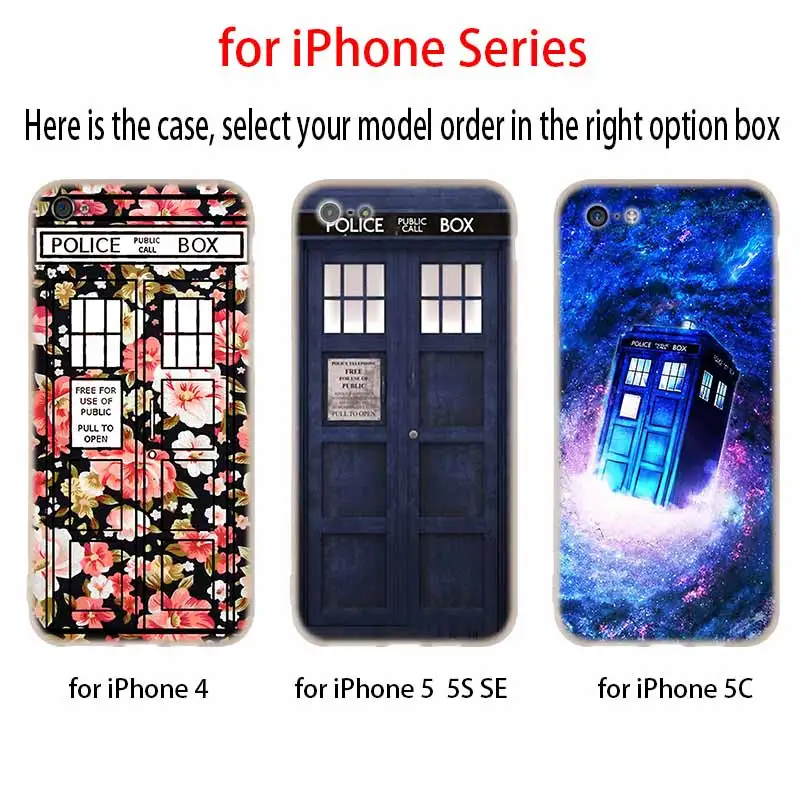 Чехол для телефона s силиконовый мягкий чехол для iPhone 11 Pro X XS Max XR 6 6S 7 8 Plus 5 4S SE цветочный ТАРДИС с изображением ТАРДИСа из сериала «Доктор Кто» чехол