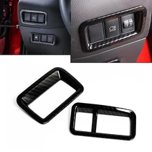 JEAZEA 2 шт. ABS углеродного волокна для переключателя передних фар Кнопка Крышка отделка стикеры аксессуары для Toyota C-HR CHR LHD ТОЛЬКО