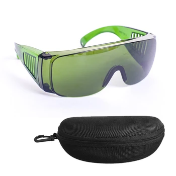 

Special laser protective glasses IPL CE 200nm-2000nm laser protection goggles Dark Green colour with Eyeglass box free shipping