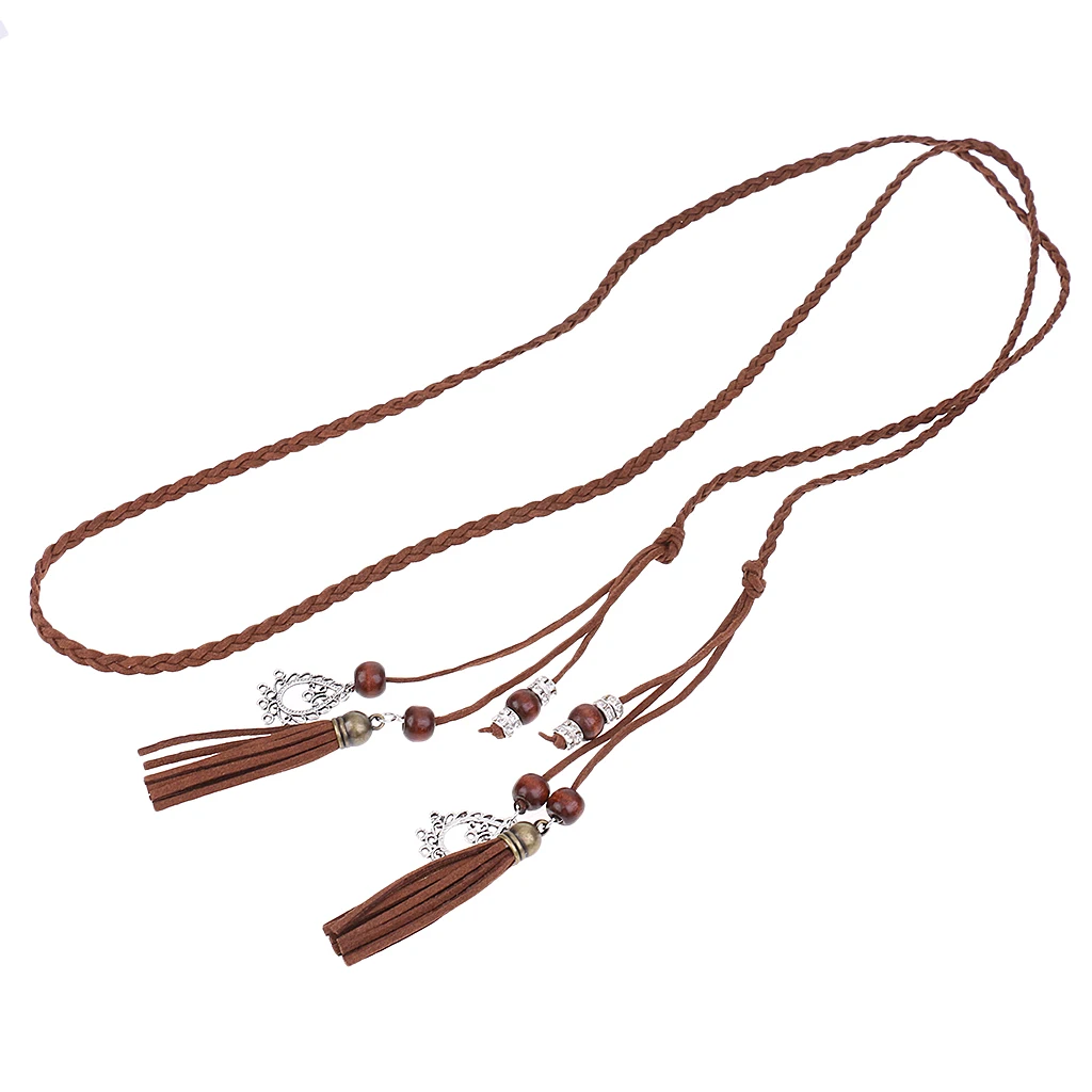 Ladies Women Waist chain 165cm Woven Tassel Waistband Braided Belt Hot Sale Waist Rope Women Decorated Waist Belts