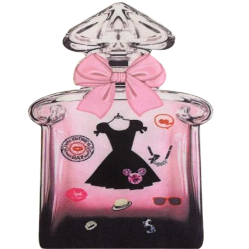 

Girls clothes baby Badge embroidery Flower patch Perfume bottle deal with it T shirt iron on patches for clothing 3D stickers