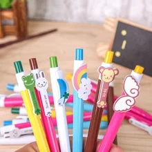 6 шт./партия очень милая Радужная шариковая ручка канцелярские принадлежности с изображением обезьяны escolar школьные и офисные канцелярские принадлежности