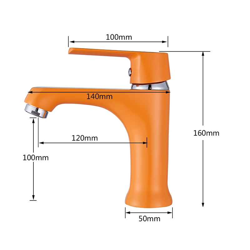quyanre wanfan frap orange green basin faucet hot cold mixer tap single handle mixer tap bathroom basin sink tap44