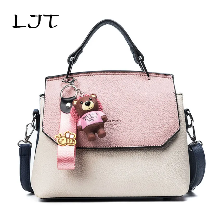 LJT Women Luxury Handbag PU Leather Fashion Small Shoulder Bag Cute