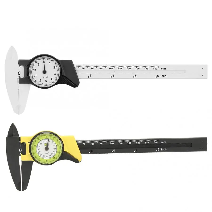 

0-150mm Plastic Dial Vernier Caliper Ruler Gauge Roofessional Measure Tool Digital Micrometer