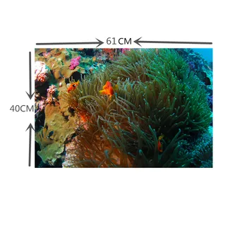 

183cm/76cm Length Fish Aquatic Pet Supplies Decorations Ornaments Aquarium Background Picture Poster Durable Fish Tank Wall MA15