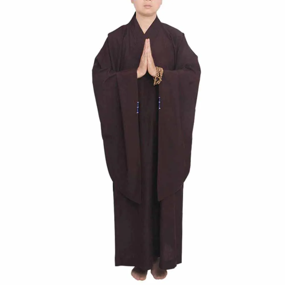 Shaolin Temple Costume Zen Buddhist Robe Haiqing Monk Robes Gown