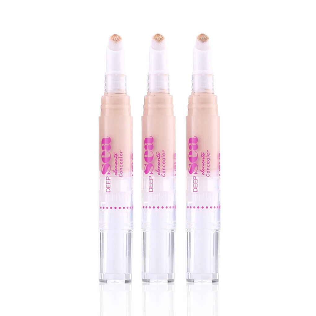 

3 Colors Women Face Eye Makeup Concealer Bronzer Pen With Rotary Liquid Cream Brush Dark Circles Concealer Stick Pencil