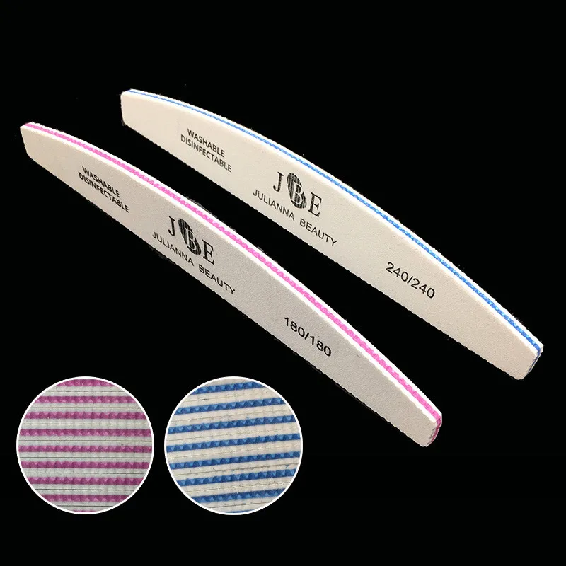 2pcs/lot New Sandpaper White Nail Files Durable Buffing Grit Sand Nail