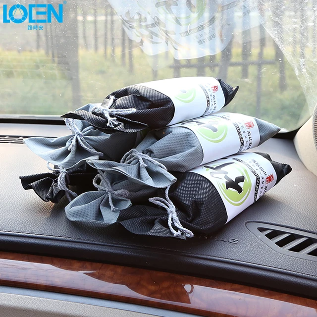Car Black Natural Bamboo Charcoal Air Freshener Bag Activated Carbon