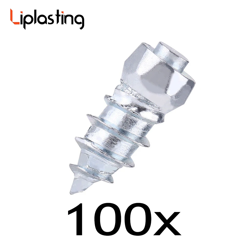 

Liplasting 100pcs 6mmx15mm Screw Tire Stud Anti-Slip Wheel Tire Snow Chain Anti Skid Ice Stud Car Off-Road Tire Tyre Screw Spike