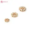 20PCS 4MM 6MM 7MM 24K Champagne Gold Color Plated Brass Bracelets Flower Spacer Beads High Quality Diy Jewelry Accessories ► Photo 3/6