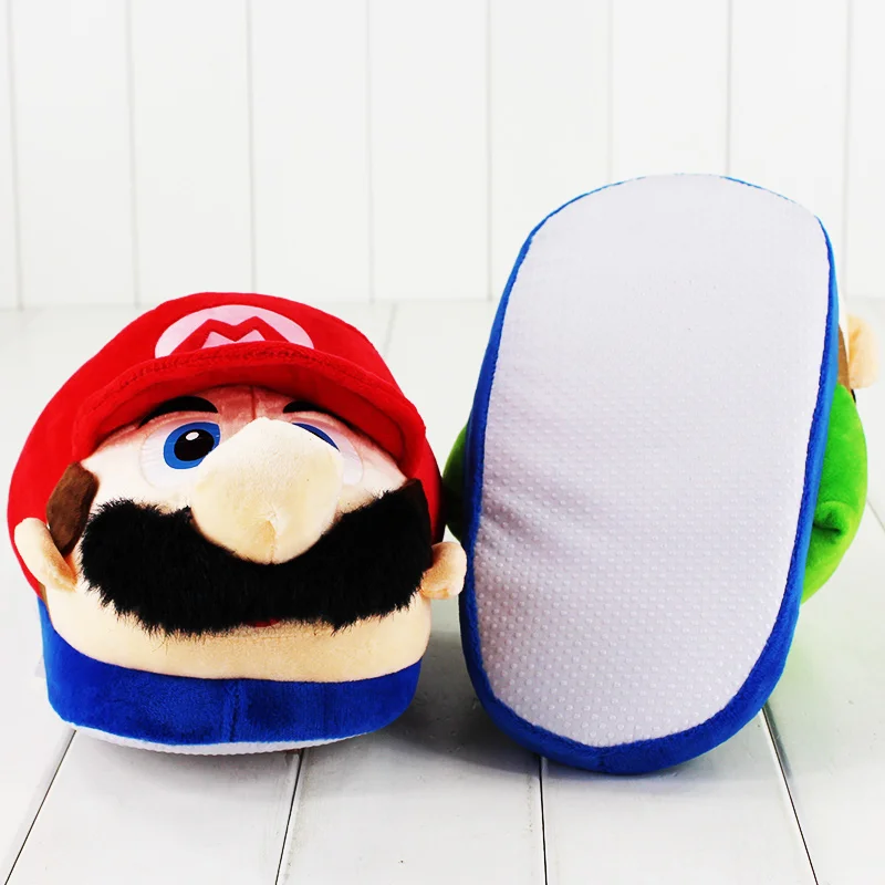 2 стиля; Классические мягкие тапочки «Супер Марио»; новые зимние домашние плюшевые тапочки; теплые домашние тапочки унисекс