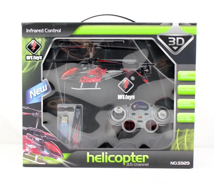 Wltoys S929 RC вертолет 3,5 каналов пульт управления Управление вертолет с гироскопом