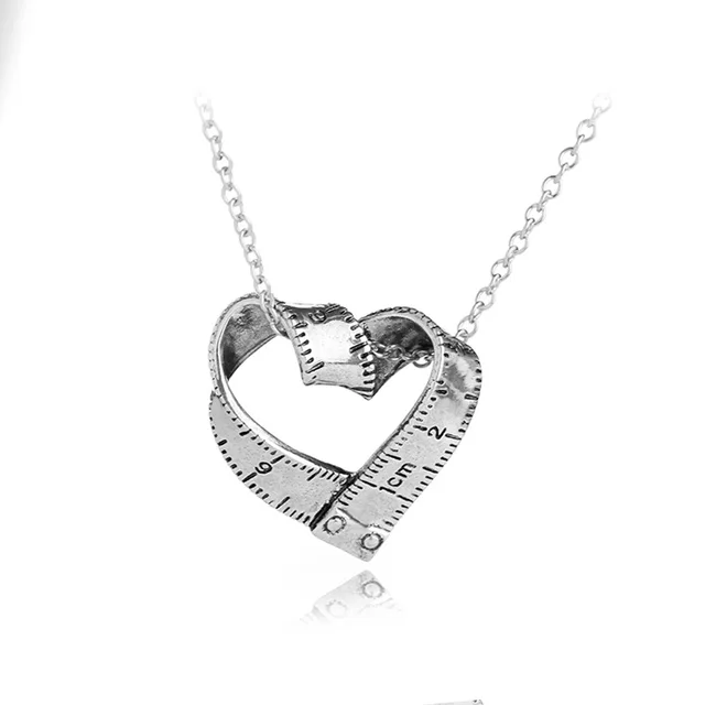 Buy Seamstress Measuring Tape Pendant Necklace Silver