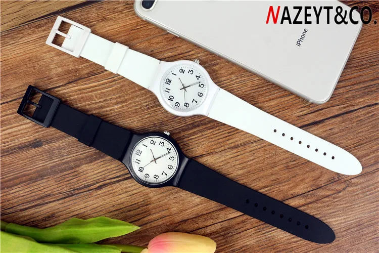 Nazeyt новые модные студенческие женские наручные часы спортивные детские пластмассовые часы повседневные Relogio femininos montre femme часы