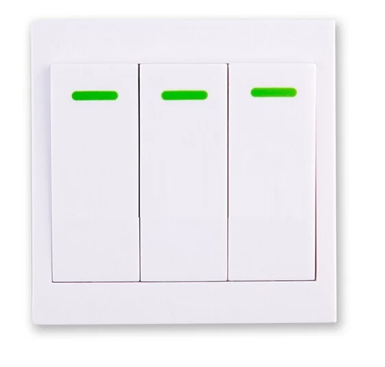 220V wireless remote control switch system 3pc Receiver & 1PC Wall Transmitter smart home Learning code adjustable 315/433MHZ