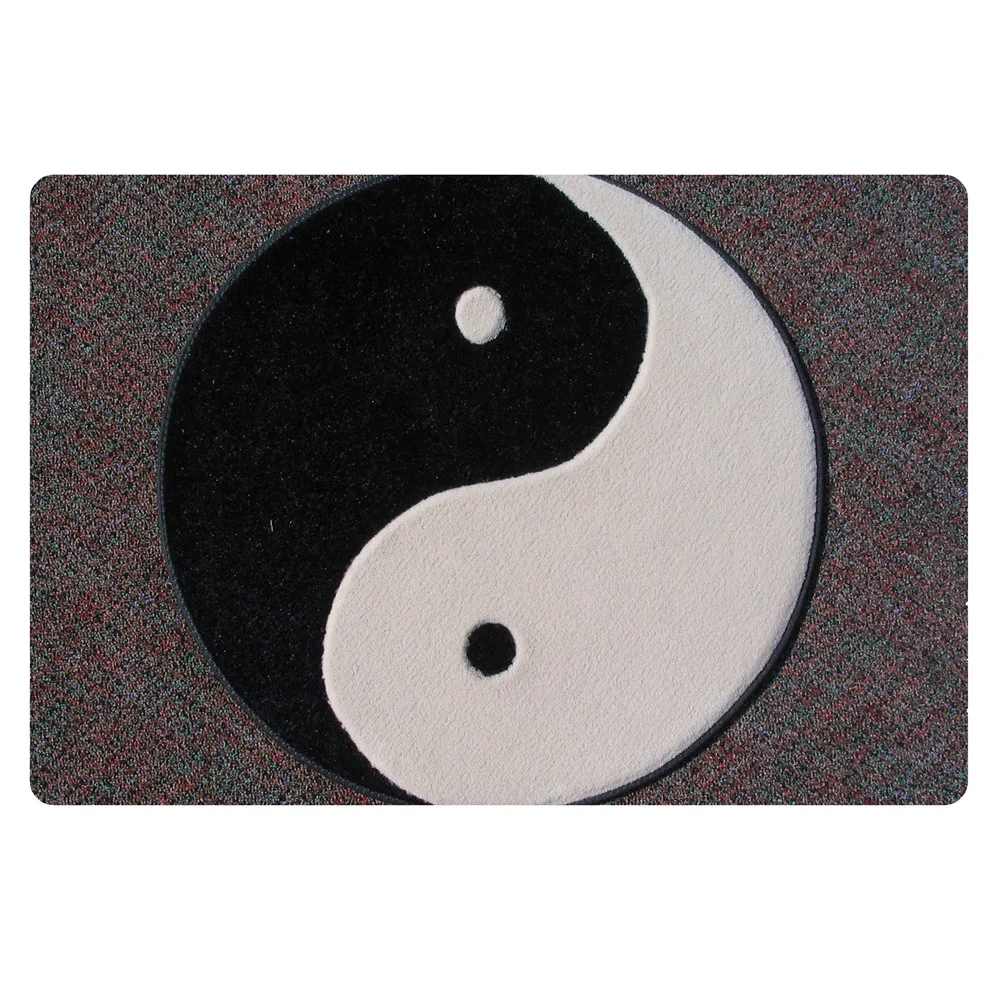 

Microfiber Yin and Yang Gossip Taiji Diagram Carpet Tai chi Octagonal Buddhist Yoga Carpets Ordered Black And White Rugs