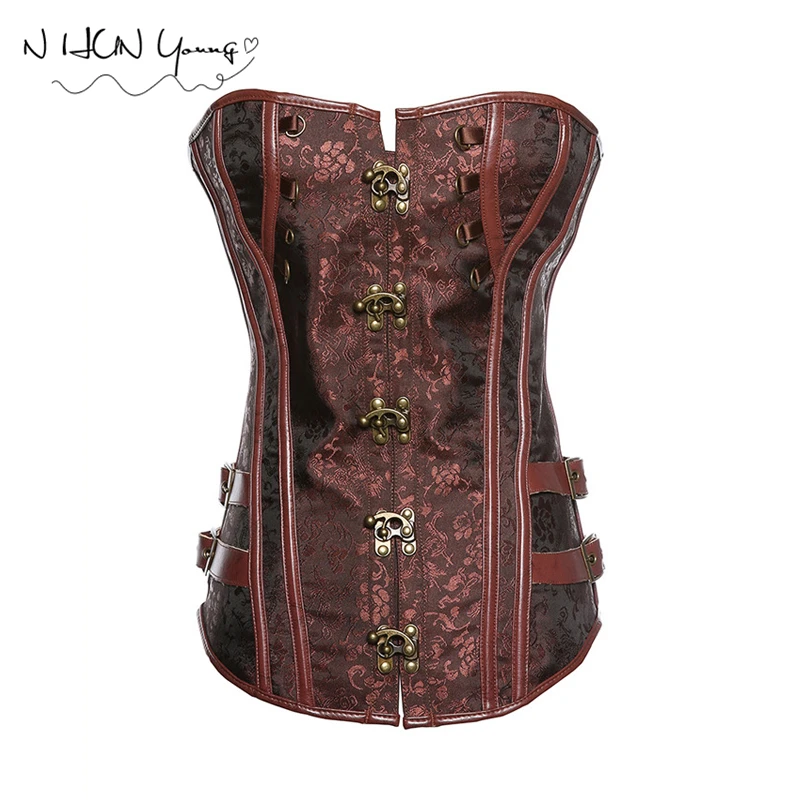 Sexy Corset Waist Corsets Bustiers Steampunk Plus Size Corset Cuero