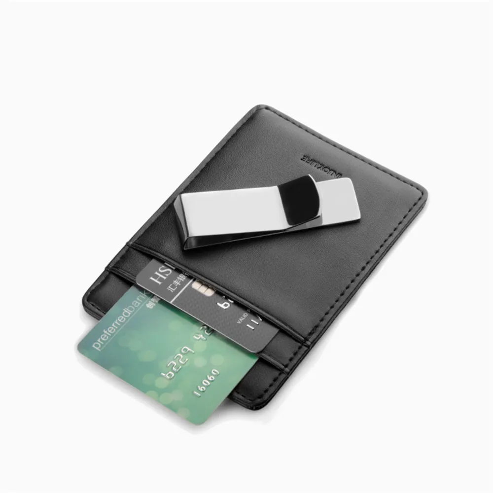 

Simple Design Card Hold er with Money Cliper Wallet for Men Women Mini Wallet