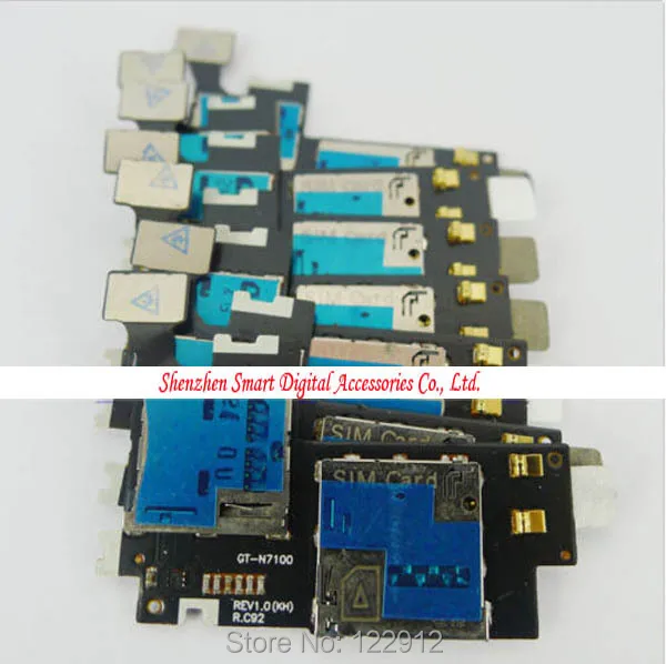10pcs Sim Card Holder Flex Cable For Samsung Galaxy Note 2 N7100-2