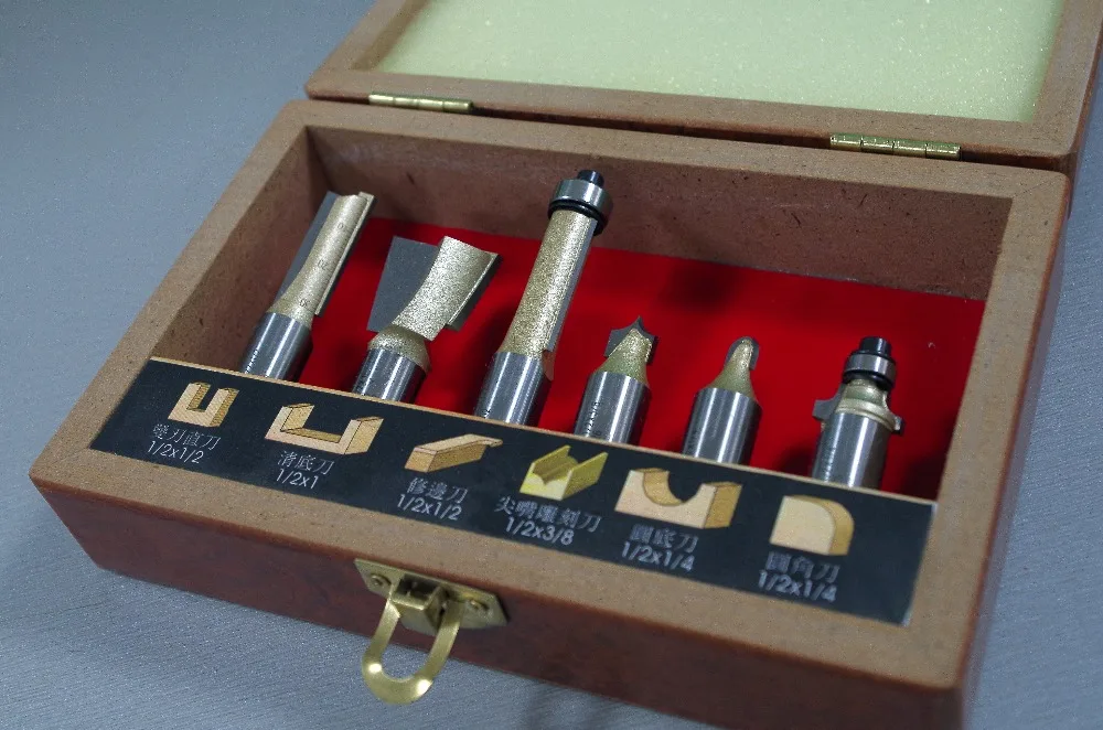 Woodworking Tool Set 6 Pcs Router Bit Ing Cutter Trimming - AliExpress