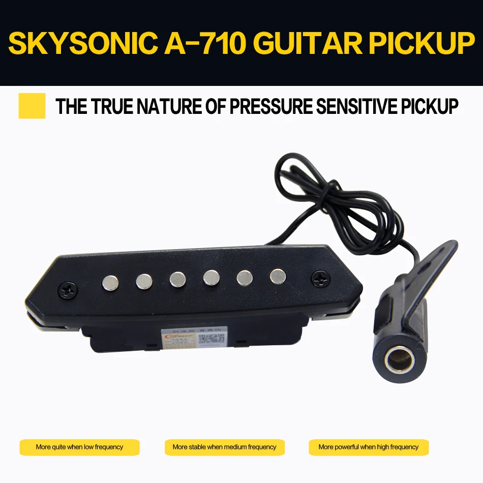 

TYLANHUA Skysonic Preamp System A-710 Humbucker Sound-hole Pickup Tone balanced and Warmth guitar pick holder
